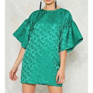 Nasty Gal shift dress with flutter sleeves